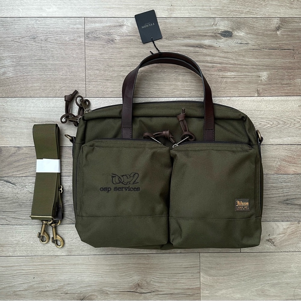 Filson Dryden Briefcase NWT Otter Green